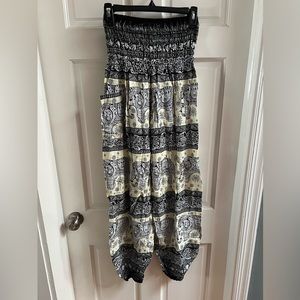 Elephant pants, black and white